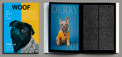 DOG MAGAZINE DESIGN | MAGAZINE DESIGN branding design dog magazine cover graphic design indesign magazine magazine design photoshop