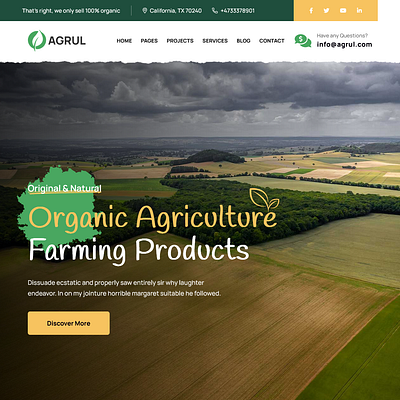 Agrul - Organic Farm Agriculture Joomla 4 Template branding envato joomla joomla4 themeforest vegetables