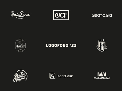 Logofolio '22 | Branding badge bold brand identity branding concept corporate design graphic design logo logotype modern retro script sign typography vintage woodmark