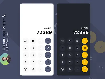 Calculator App | Mobile App Design app design appdesign dailyui design hire mobileapp professional ui ux uxui web design webapp