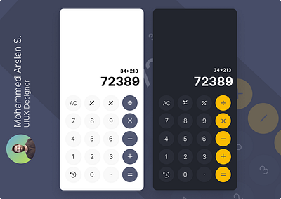 Calculator App | Mobile App Design app design appdesign dailyui design hire mobileapp professional ui ux uxui web design webapp