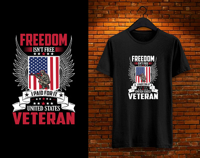 USA Veteran T Shirt Design app branding design graphic design illustration logo typography vector