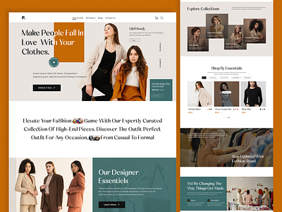 👒E-Commerce Fashion Clothing Store Landing Page🛍️ branding clean website clothing design e commerce fashion landing page minimal shopify uiux vintage web web design website woocommerce
