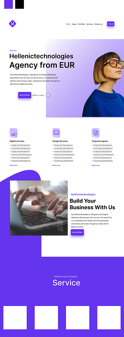 Landing page for a buisness to buisness website branding design graphic design illustration logo typography ui ui design ux vector