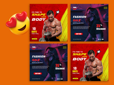 Social Media Banner Design ad advertiging advertising branding cover design facebook ad facebook post fashion graphic design gym instagram ad instagram post poster sale sale banner social media ad banner social media banner social media post design template