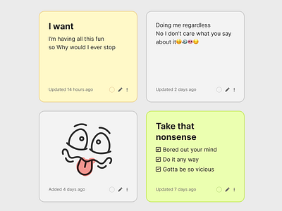 DailyUI #065 - Notes Widget dailyui flat note simple widget
