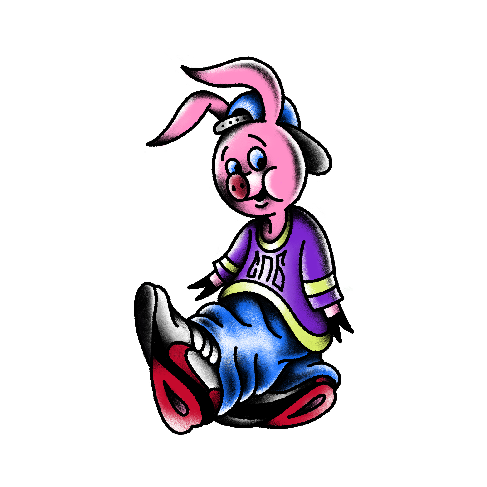 Pyatachok meets RAP illustration print