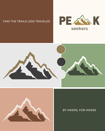 Peak Seekers Hiking App Logo app app logo branding content creation design graphic design logo