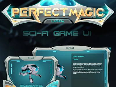 Sci-fi game ui 2d art branding fantasy gameui logo sci fi ui uiart uiux userinterface
