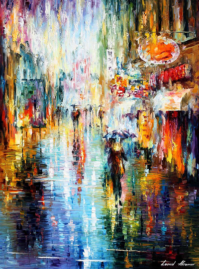 LONG RAIN — oil painting on canvas leonidafremov