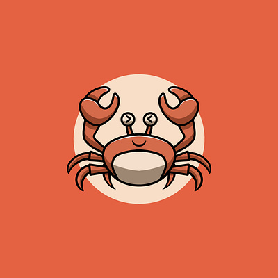 Cute Baby Crab Smiling adorable design graphic design