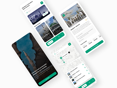 Mosque Finder Mobile App 🕌 app design mobileapp mosque prayers ramadhan ui ux