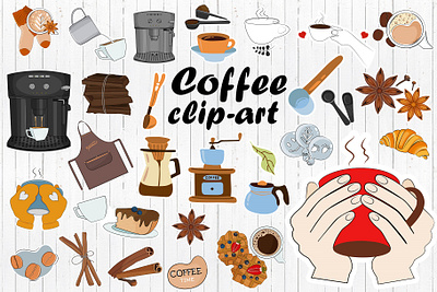 Coffee Clipart Set cafe clipart cafe illustration cappucino clipart clipart coffee clipart coffee cupcake coffee machine clipart coffee mug clipart latte coffee mocha clipart