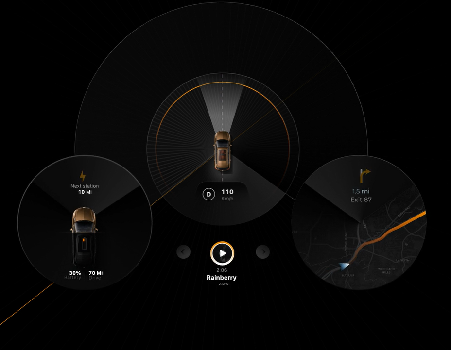 Electric Vehicle Dashboard Console Concept | Dribbble Shot 3d android animation graphic design illustration mobile app mobile ux motion graphics ui