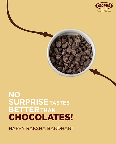 Morde Chocolate Advertisement for Raksha Bandhan branding graphic design