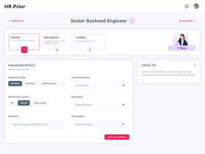 Job creation form stepper app applicants ats design figma form hr product stepper steps ui ux