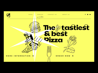 WEBSITE branding burger design icon identity illustration logo marks pizza restaurante symbol ui vector website