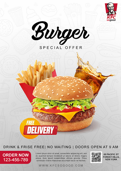 KFC Leaflet branding graphic design
