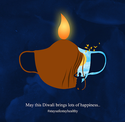 Diwali Post digital graphic design