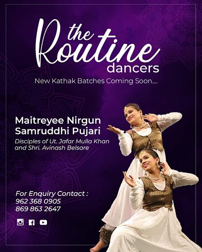 The Routine Dancers Posters Design digital graphic design logo