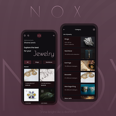 Jewelry application design application design jewellery jewelry application mobile application ui uiux ux ux design