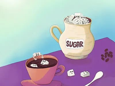 Sugar Rush 2d art artwork character character design colorful cute design digital art digital illustration graphic design illustration illustration art illustrator purple sugar