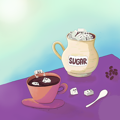 Sugar Rush 2d art artwork character character design colorful cute design digital art digital illustration graphic design illustration illustration art illustrator purple sugar
