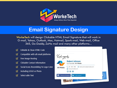 Email Signature Design design email email signature design html signature signature signature design worketech