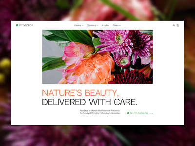 Flower Delivery Service Website bouquet clean delivery delivery service design ecommerce floral florist flower homepage landing minimalistic plant service shop site ui web webdesign website