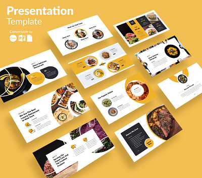 Restaurant Template - Presentation Deck branding design food graphic design presentation presentation design restaurant template