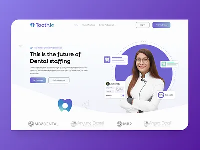 Dental staffing- landing page designing figma latest design latest ui design radial code radialcode ui uiux design ux