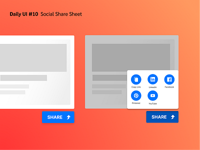 Daily UI Challenge #10 - Social Share Sheet dailyui design figma share sheet ui uiux