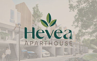 Hevea Aparthouse branding logo design