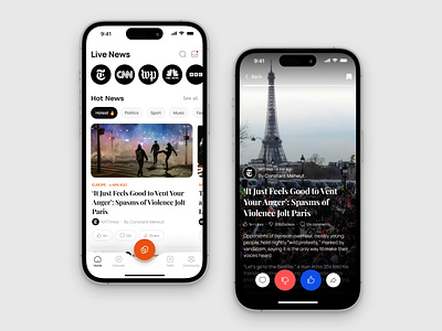 🚀 SwipeNews: a new way to experience news 📰 app concept design magazine mobile news social media ui