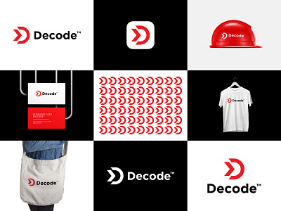 Decode Logo - D+Code Logo Design ( Software logo ) brand identity branding code d letter logo decode design development graphic design illustration logo logo design minimalist modern logo programming software startup vector web wordmark