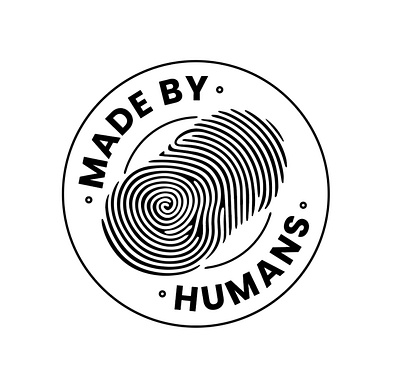 Made by Humans, Made by AI branding logo made by humans