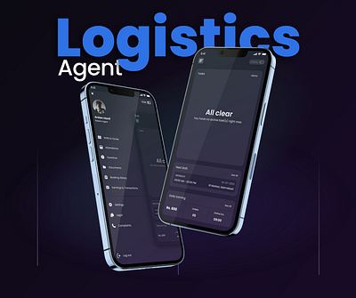 Logistics Agent App adobe xd app delivery app derlivery figma logistics rider ui ux