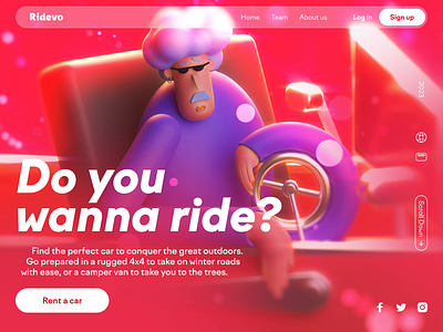 3D Animation | Ridevo 3d 3d animation 3d character 3d motion animated animation car design desire agency drive driver graphic design interface landing landing page motion motion design motion graphics ui vehicle