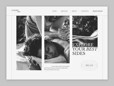 L'uxury Spa website concept design figma ui ux ui web design