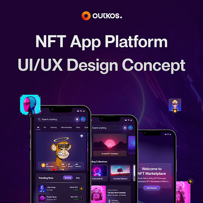NFT App UI/UX Design Concept graphic design software ui uiux design