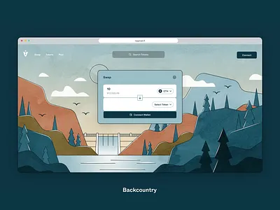 Color Contemplations art branding color palette crypto design finance illustration interface landing page mountains product reservoir scene startup texture ui ux vector web design website