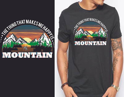 MOUNTAIN T SHIRT DESIGN adventure branding design graphic design illustration logo mountain t shirt design t shirt t shirt design travel