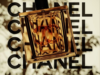 CHANEL bottle 3d branding design graphic design illustration ui