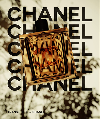 CHANEL bottle 3d branding design graphic design illustration ui