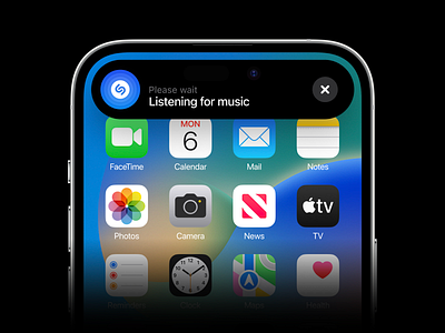 iPhone 14 Pro Shazam Live Activity Concept apple application clean concept concept art design ios 16 iphone iphone 14 pro live activity shazam ui ux