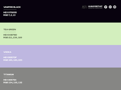 Color Palette #43 • Hex Codes & Names • ALIMAYDIDTHAT aesthetic colors alimaydidthat branding color color combination color grading color name color palette color swatch colour design graphic design graphic design inspiration hex code logo rare colors ui