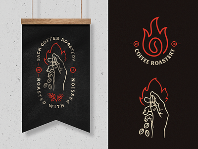 Sach Coffee Roastery - Brand Identity black blackish branding brandingagency coffe coffee design fire graphic design handpicked logo logofolio logos roastery sach symbols vector