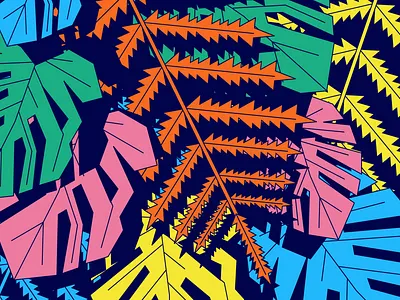 Trees art color figma flat illustration trees web