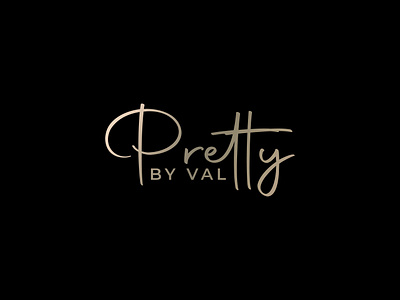 Pretty by Val Beauty product logo beauty logo branding design graphic design handwritten logo logo logo design logo design challange product logo spa logo vector