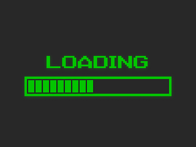 DailyUI #076 Loading daily ui dailyui dark green loading pixel pixelated retro shadow ui